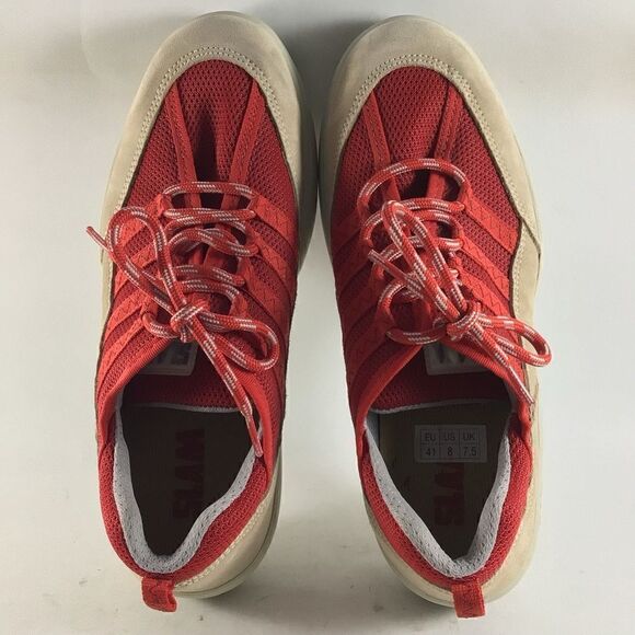 Slam made in Italy shoes lace up sneakers red size EU 41 womens 11 mens 8 - Picture 8 of 8
